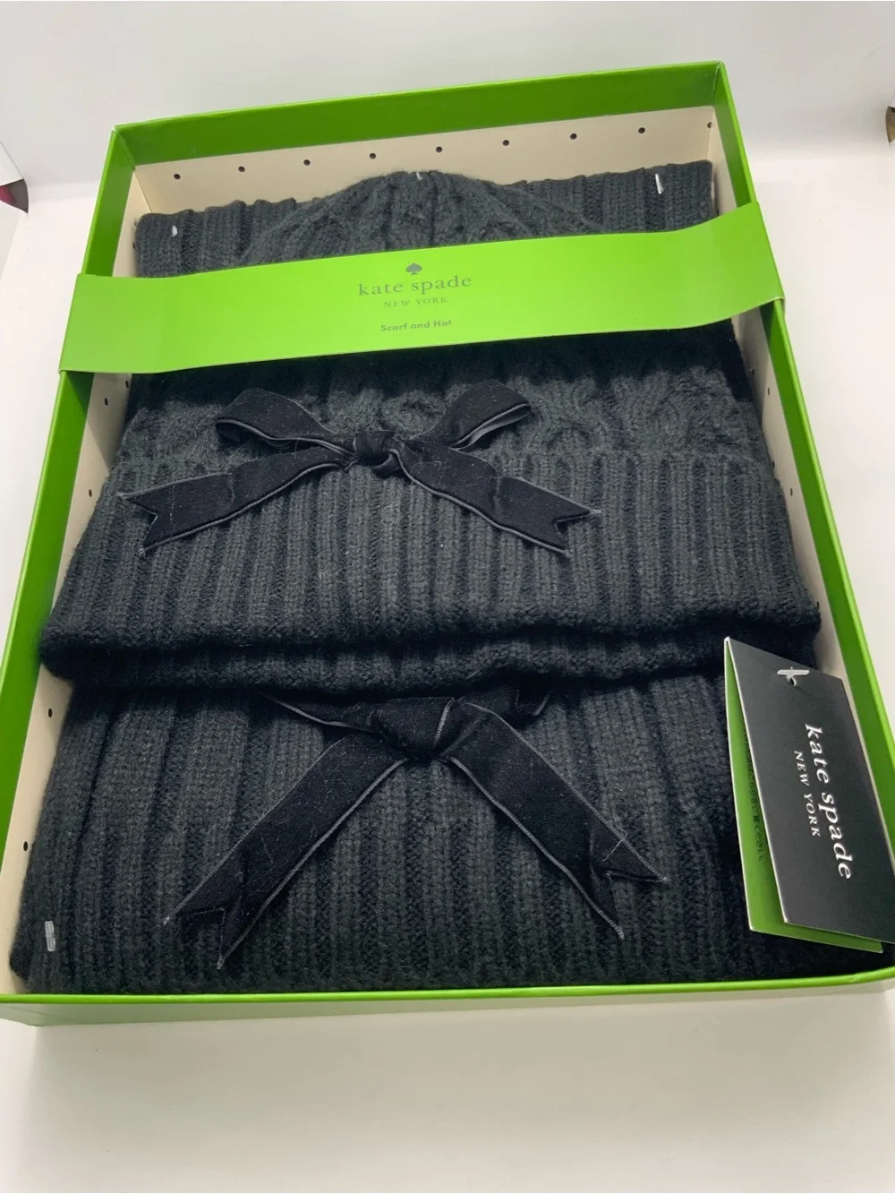 Kate Spade New York bow beanie & scarf gift box set Kate Spade New York
